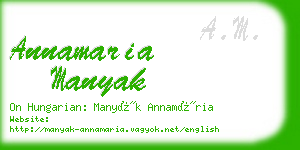 annamaria manyak business card